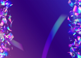 Neon Texture. Holiday Art. Purple Party Glitter. Glitch Tinsel. Light Confetti. Blur Burst. Retro Realistic Serpentine. Flying Foil. Violet Neon Texture