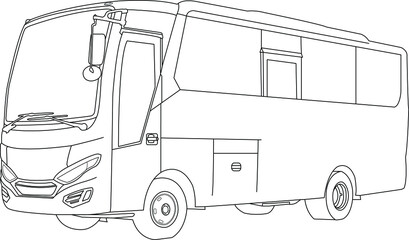 sketch of a bus