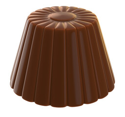 Delicious Chocolate. Isolated on white background. 3d illustration