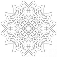 Leaf Flower Petal Coloring Mandala Art Simple Graphic Shape Vector Floral Oriental Outline Vintage Decorative Elements Pattern Illustration Islam Arabic Indian Turkish Mystic Religion Morals Lotus