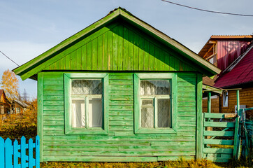 An old wooden house in the village.