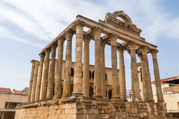 Obraz premium Roman temple of Diana in Merida