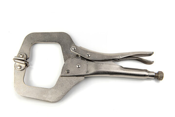 Clamp plier isolated on white background