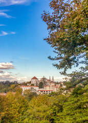 view of the town and palace in sintra