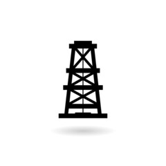 Oil industry icon with shadow