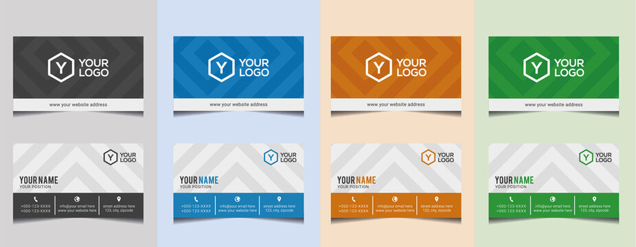 Simple and minimal Business card design corporate professional visiting card