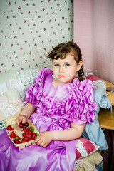 Fototapeta premium portrait of a little girl