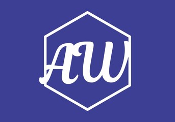 AW initial letter in color