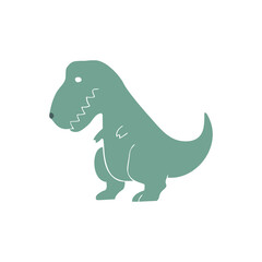 Obraz premium Cute unhappy dinosaur. T-rex vector illustration. 