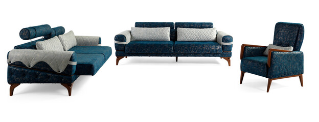 Modern furniture set isolated  on white background