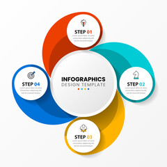 Infographic design template. Creative concept with 4 steps