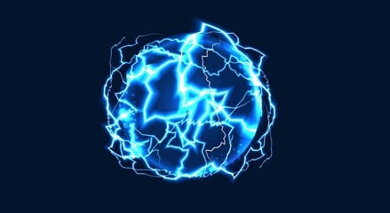 Lightning ball background. Vector