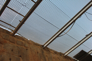 metal fence in prison