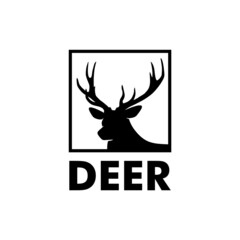 Deer Logo Design, Image, Animal, Black, Wild, Vector