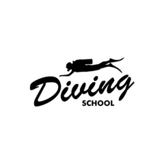 Diving Logo Design, Image, Scuba, School, Academy, Underwater, Vector