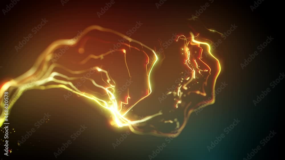 Poster abstract energy fluid particles fx graphic intro background/ 4k animation of an abstract wallpaper o
