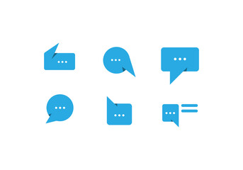Message Chat Text Flat Minimal Vector Icon Design Template