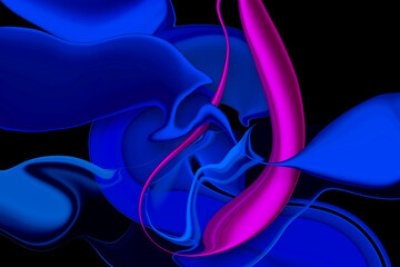 Abstract modern shape and color design background, Moving colorful lines of abstract background,