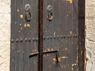 old-fashioned wooden door