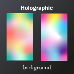 Abstract holographic cover template. Holographic background for the phone.