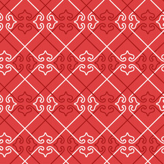 Abstract Geometric Background Texture, Geometric Shape Seamless Pattern Mandala on Red Background. Decorative Element For Christmas Design. Happy New Year. Vector linear design.