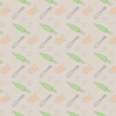 seamless pattern kitchen appliances