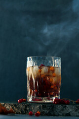 Whiskey and berry cocktail