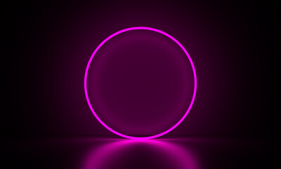 3d glowing ring on a dark background