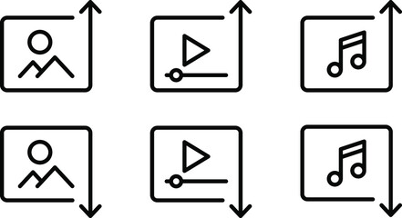 Upload Photo, music , video Icon