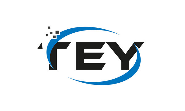 dots or points letter TEY technology logo designs concept vector Template Element