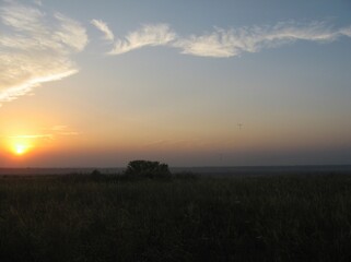 Sunset over the flatland