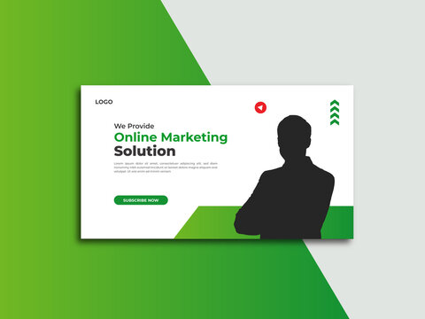 Corporate youtube thumbnail  for business  marketing  template