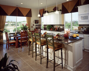 modern kitchen interior of new house