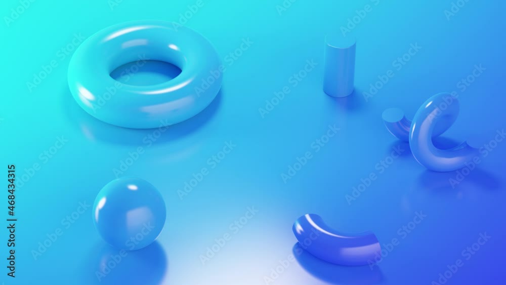 Poster abstract blue gradient background with geometric shapes. minimal modern seamless motion design. abst