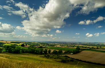 Obraz premium Sunny summers day across the Vale of Pickering in North Yorkshire