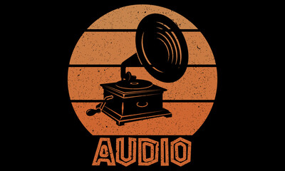 audio Music T-shirt Design