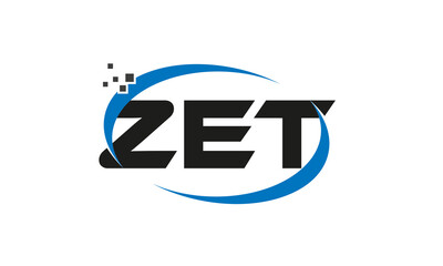 dots or points letter ZET technology logo designs concept vector Template Element - obrazy, fototapety, plakaty