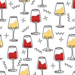 Wine glass pattern, sparkling party