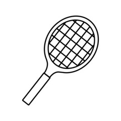 Racket tennis icon sport racket tennis isolated on white