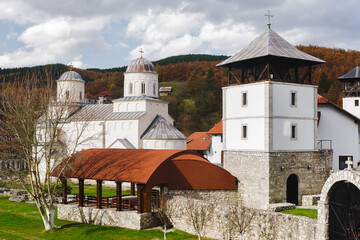 Fototapeta na wymiar Serbian Orthodox Monastery Mileseva, 13th Century. Zlatibor District, Prijepolje town, Serbia