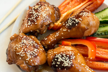 Teriyaki Chicken. teriyaki chicken with vegetables