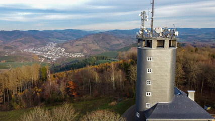 Hohe Bracht und Lennestadt Luftaufnahme