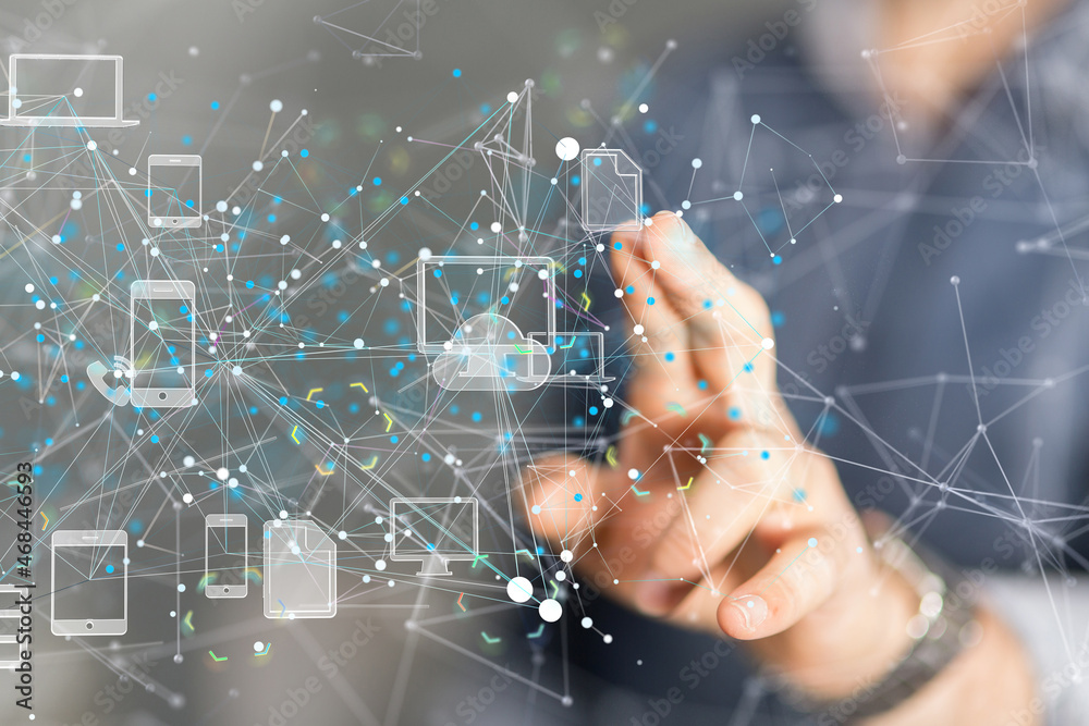 Poster Ui of Cloud Computing Technology Internet Storage Network Concept
