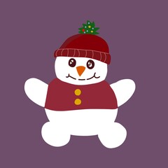 snowman christmas illustration 