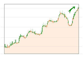 Obraz premium Business chart of currency growth, economic vector background 