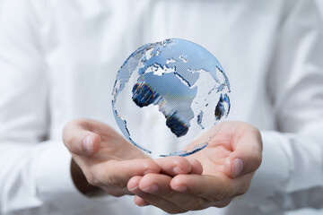 global network and data exchanges over the world