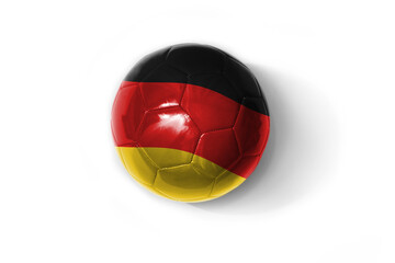 Fototapeta premium realistic football ball with colorfull national flag of germany on the white background.