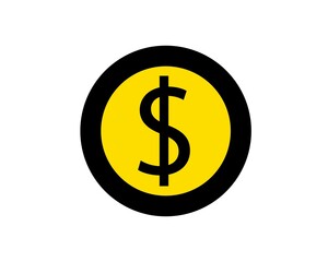 Money, United States Dollar icon. United States Dollar coin. Vector illustration.