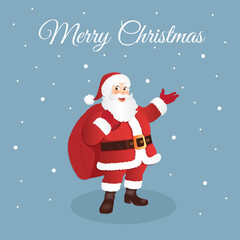 santa claus with a bag