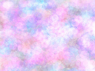 Fototapeta na wymiar Abstract background with circles in pink, blue and purple colors. Digital art